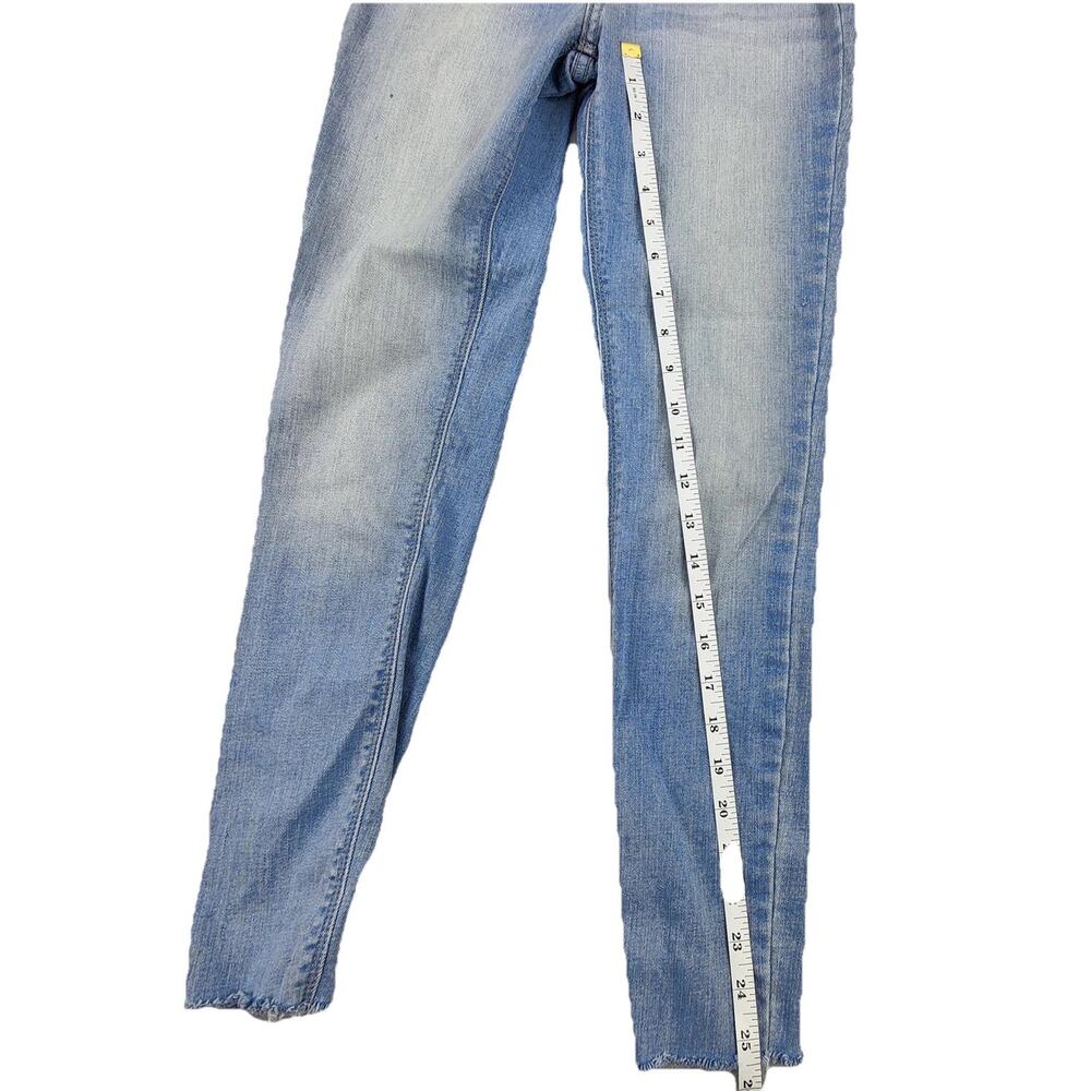 Carly Jean Los Angeles Skinny Jeans Juniors 1 Blue High Rise Distressed 25x27 - Picture 7 of 10